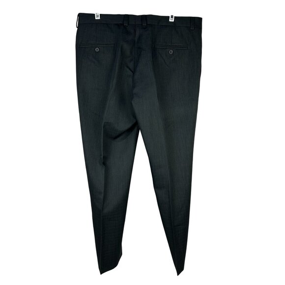 Kenneth Cole Reaction Mens Black Dress Pants 36x30 Polyester Slim Fit - Picture 2 of 5